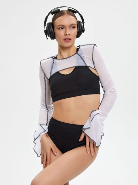 Болеро в сетку Lori, белый