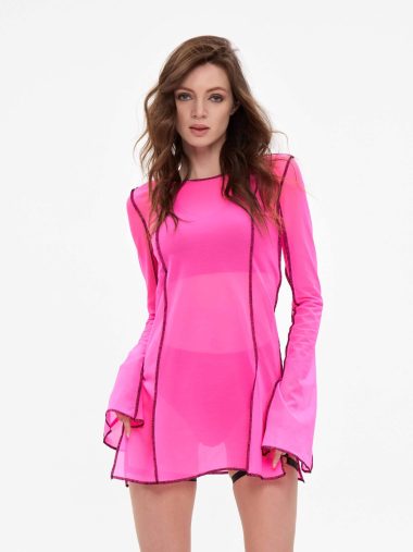 Платье Vogue в сетку, розовый