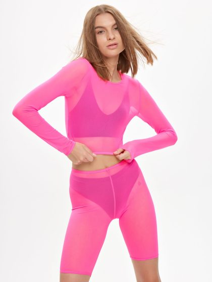 Велосипедки в сетку Classic, розовый