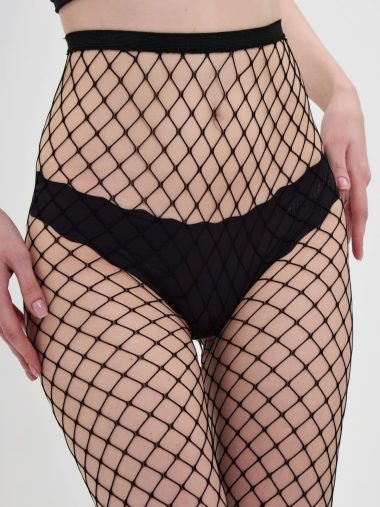 Колготки черный, средняя сетка