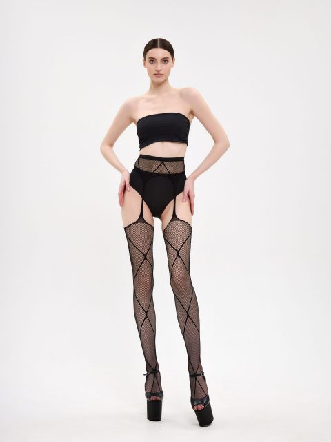 Чулки с поясом и рисунком