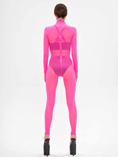 Комбинезон в сетку Elle, розовый