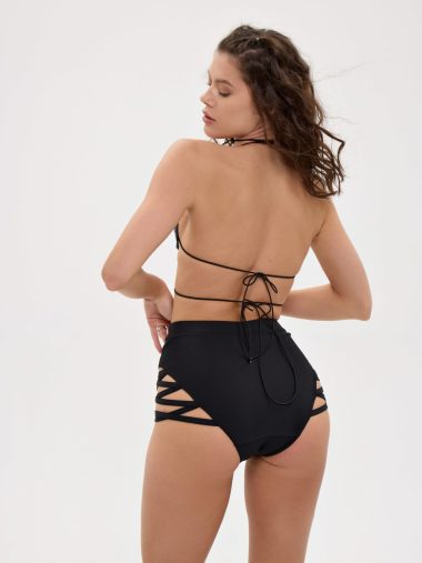 Топ Ariel, черная кожа