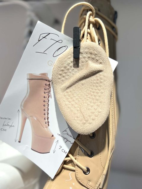 Гелевые полустельки, велюровые