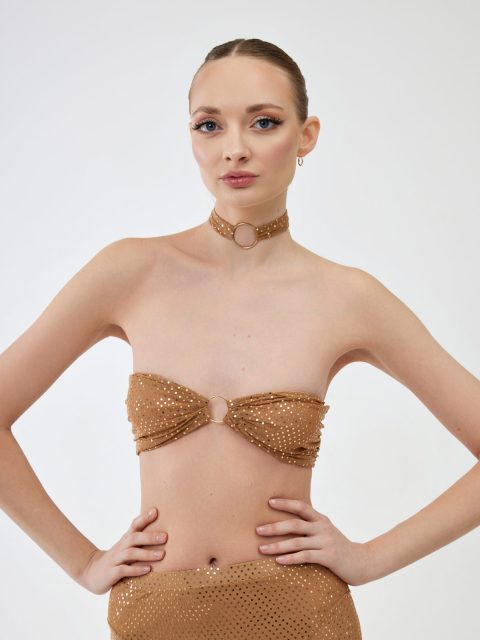 Лиф в сетку Gold, золотой