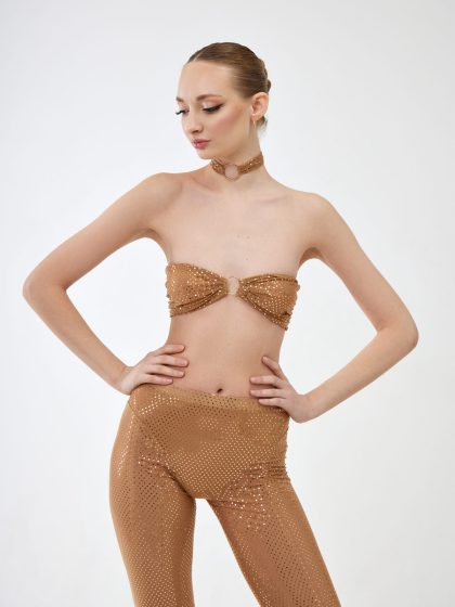 Лиф в сетку Gold, золотой