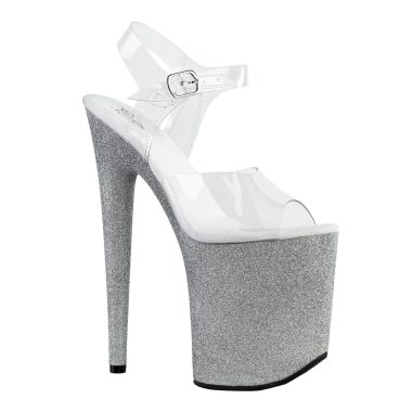 Стрипы тройки LUNA CLEAR SILVER GLITTER