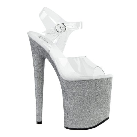 Стрипы тройки LUNA CLEAR SILVER GLITTER