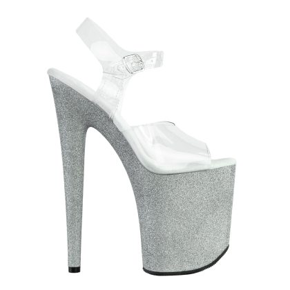 Стрипы тройки LUNA CLEAR SILVER GLITTER