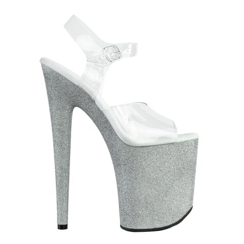 Стрипы тройки LUNA CLEAR SILVER GLITTER