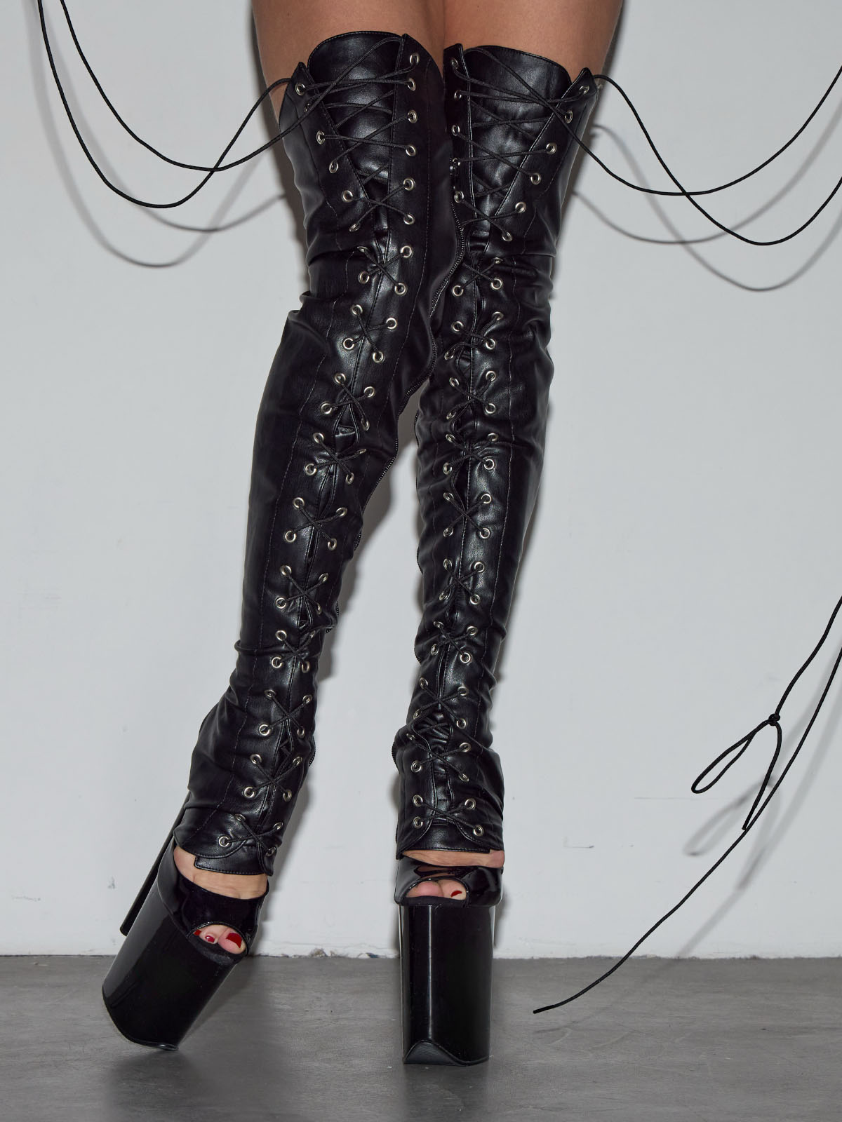 Краги-ботфорты, черный