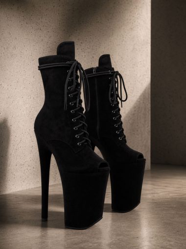 Ботильоны четверки KARMA SUEDE BLACK