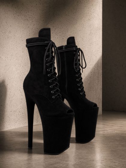 Ботильоны четверки KARMA SUEDE BLACK